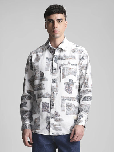 Grey Printed Shirt