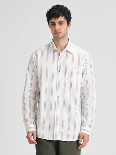 Cream Stripe Shirt