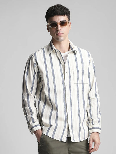 Beige Striped Shirt