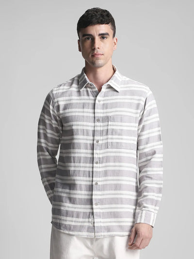 Grey Striped Shirt