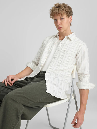 White Striped Shirt