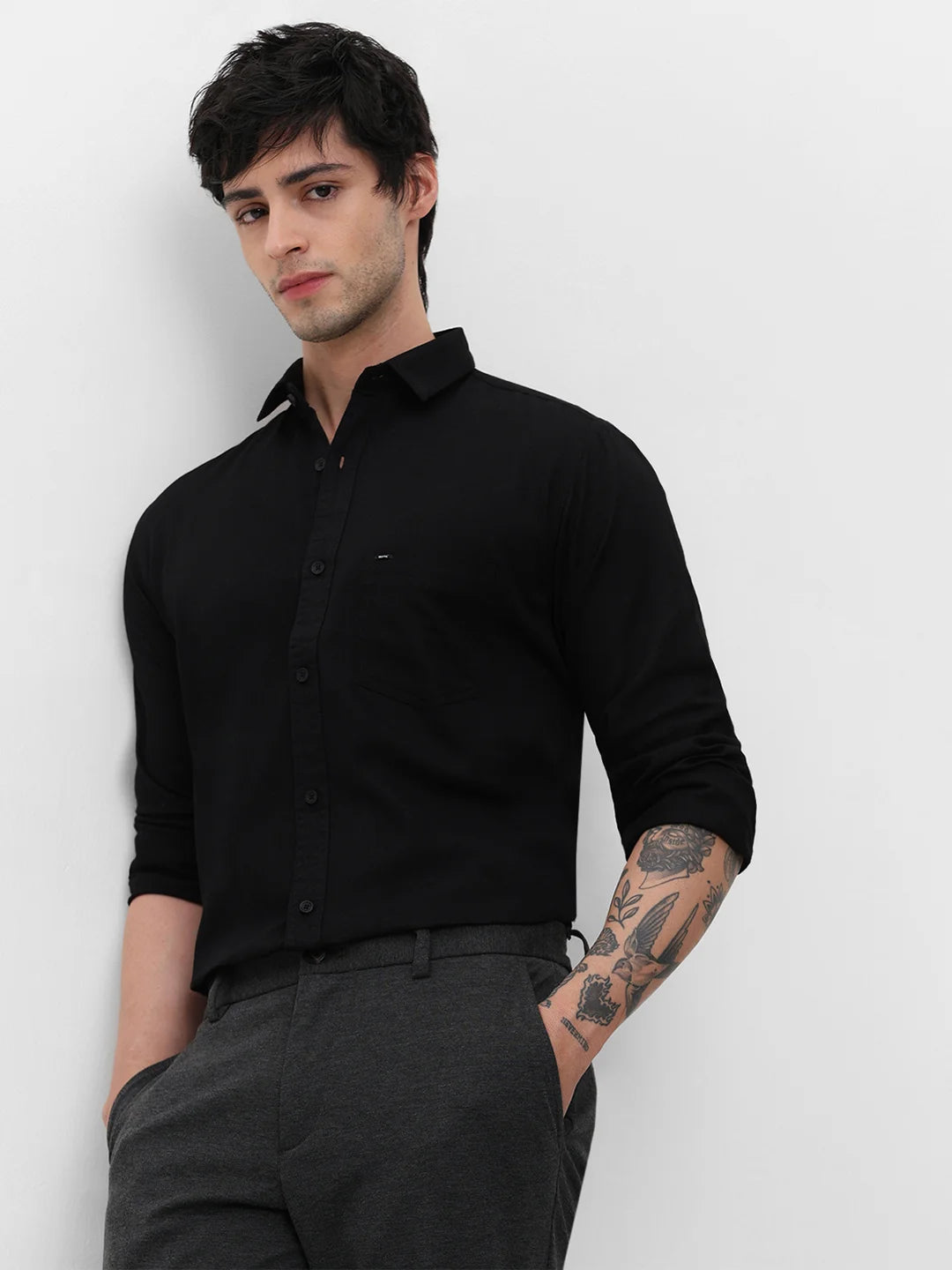 Black Solid Shirt