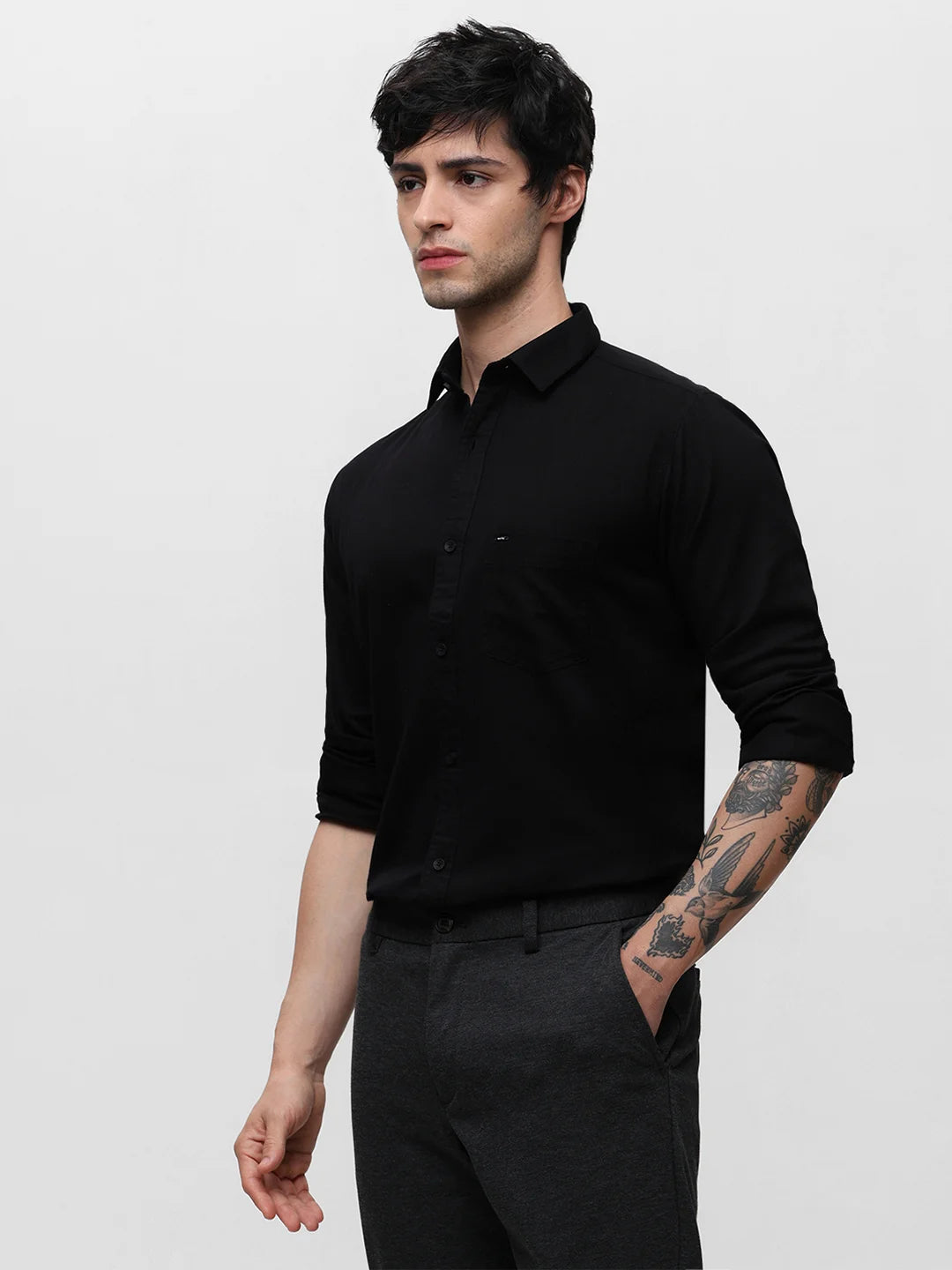 Black Solid Shirt