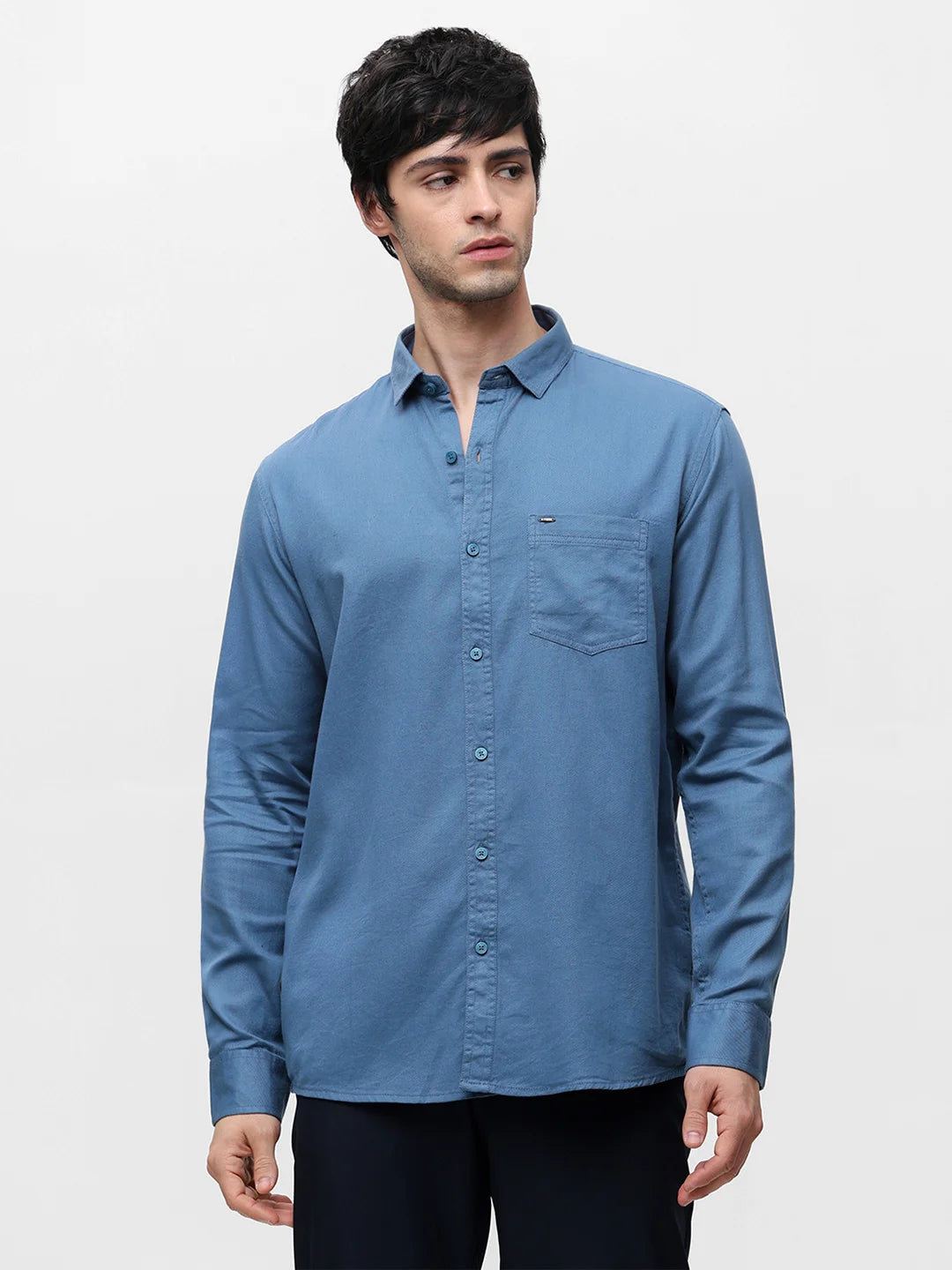 Blue Solid Shirt