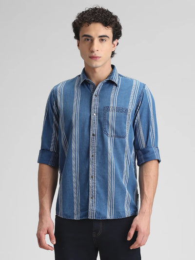 Navy Striped Shirt