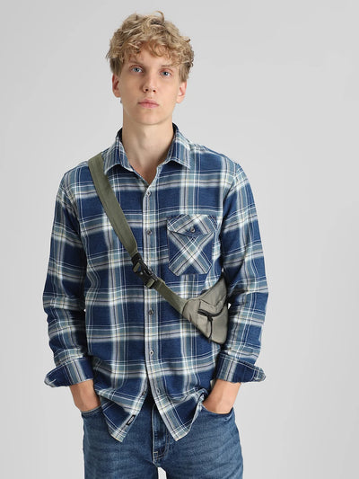 Navy Checks Shirt