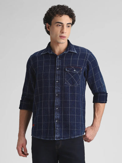 Navy Checks Shirt