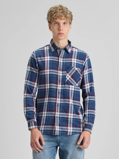 Navy Checks Shirt