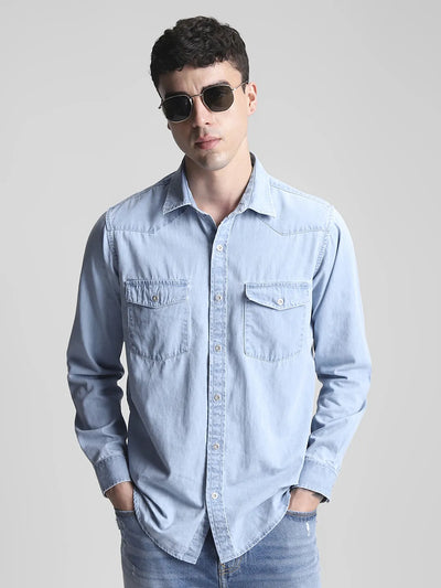 Indigo Solid Shirt
