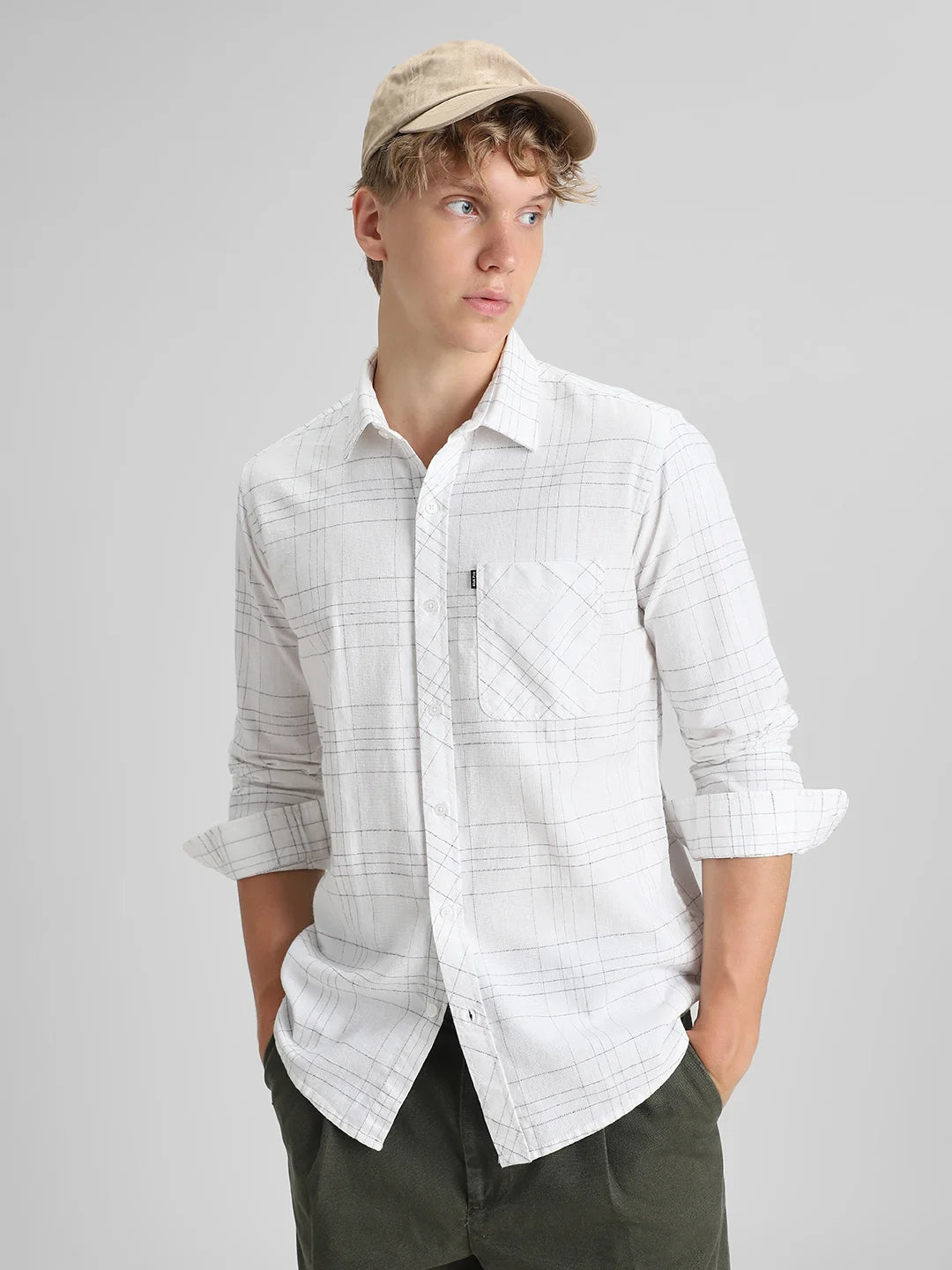 White Checks Shirt