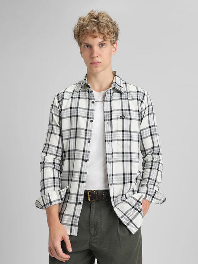 Off White Checks Shirt