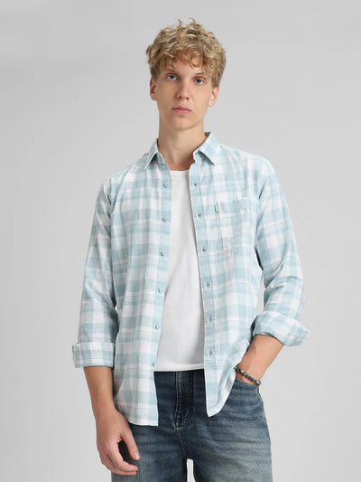 Dusty Green Checks Shirt
