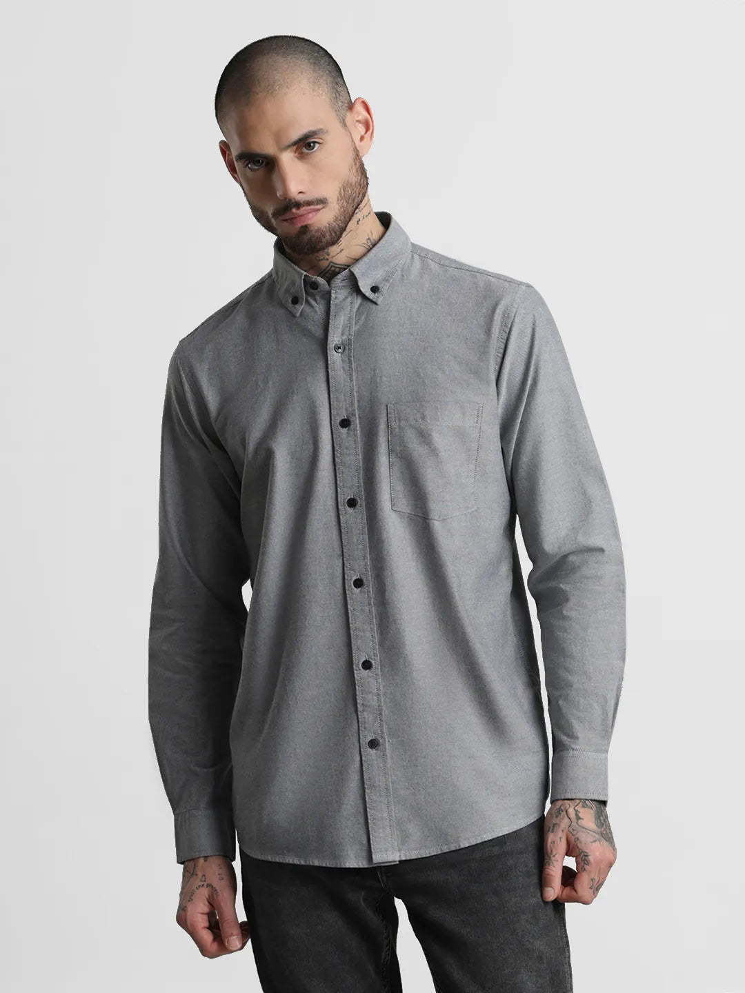 Black Plain Shirt