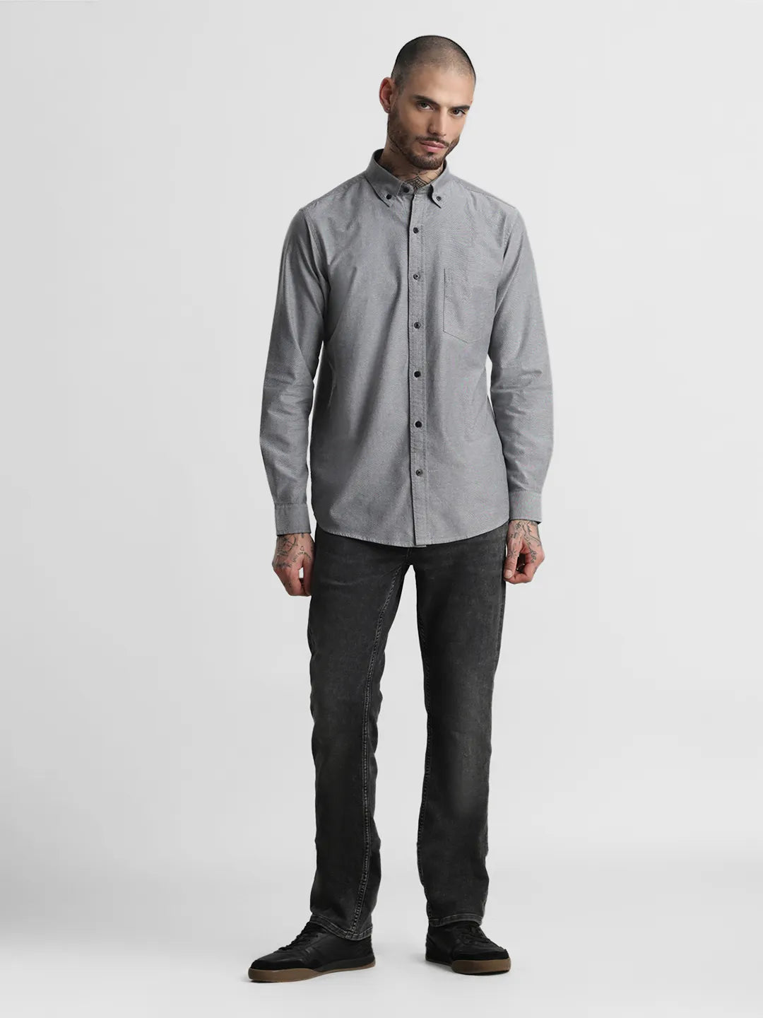 Black Plain Shirt