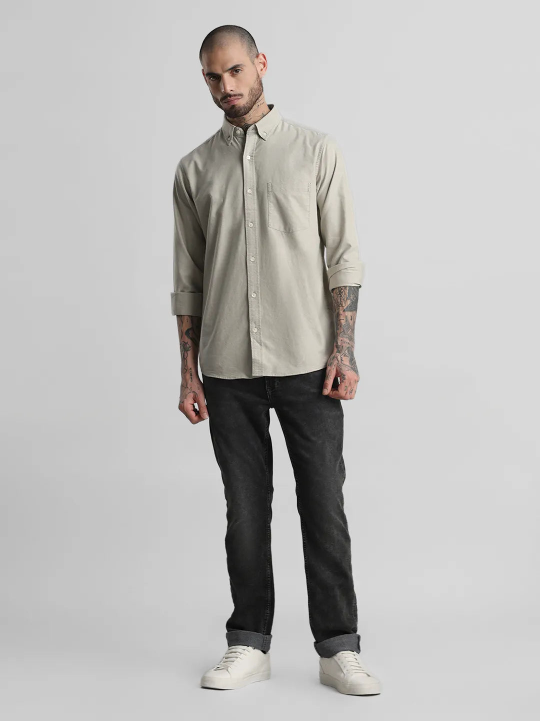 Khaki Solid Shirt