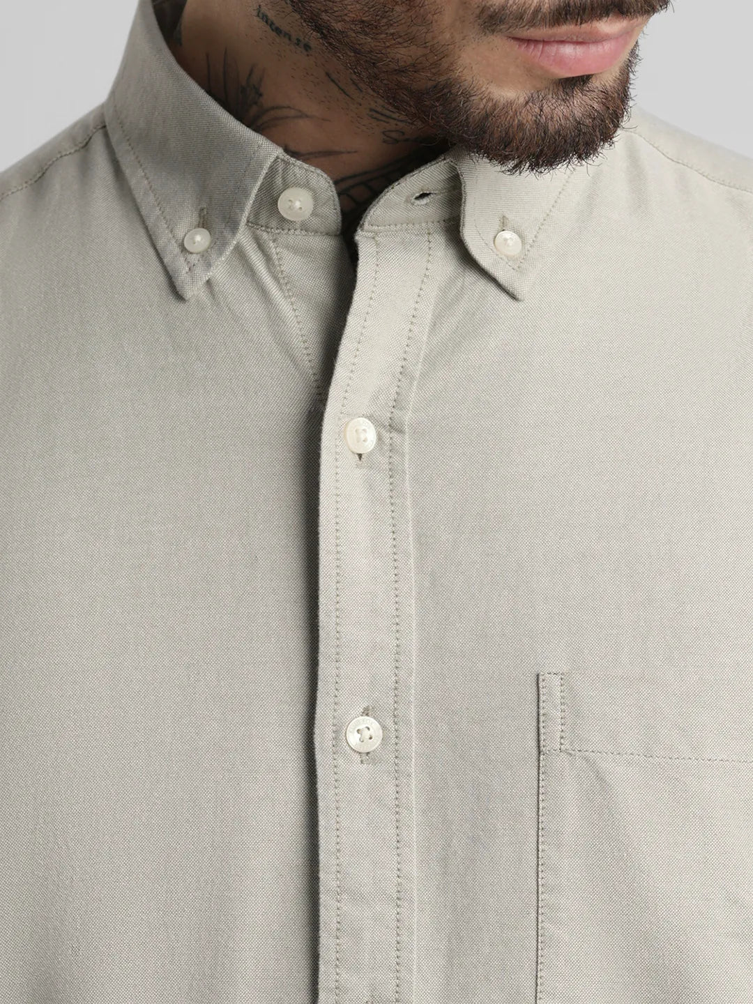 Khaki Solid Shirt