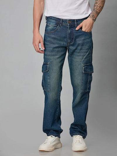 Midnight Mafia Indigo Blue Denim Cargo