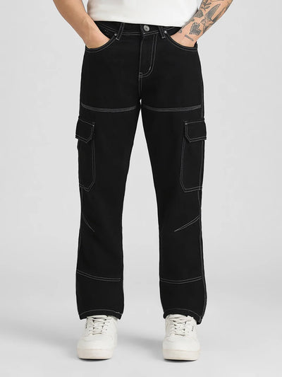 Raw Black 3/1 Twill Straight Cargo