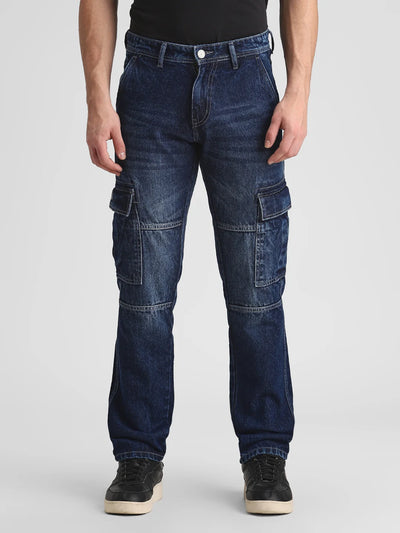 3/1 Twill Blue Straight Fit Denim Cargo