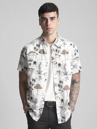 White Printed Shirt