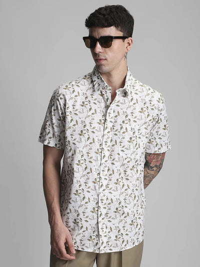 Olive Printed Shirt