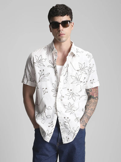 White Printed Shirt