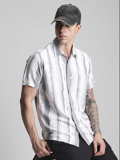 Grey Printed Shirt