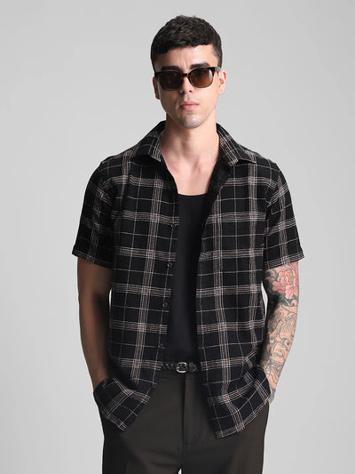 Black Checkered Shirt