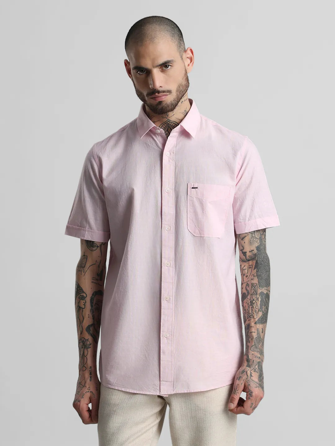 Pink Solid Shirt