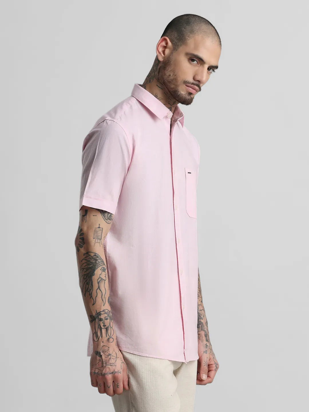 Pink Solid Shirt