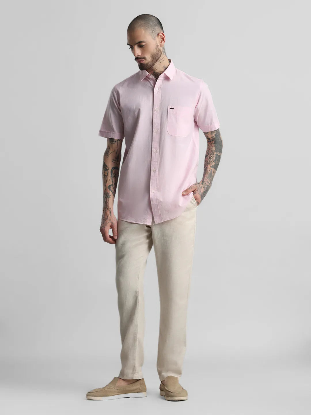 Pink Solid Shirt
