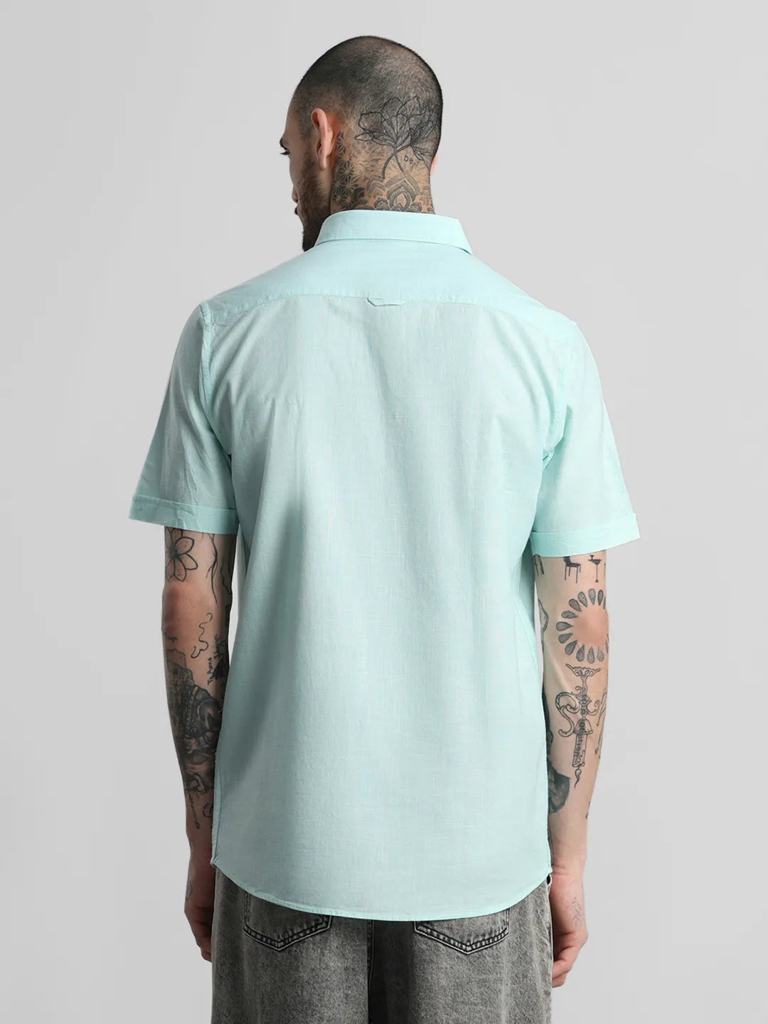 Sea Green Plain Shirt