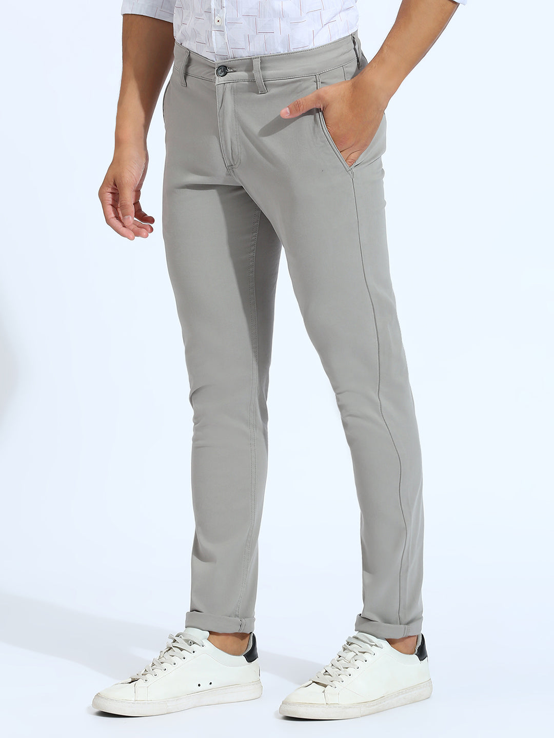 Gray Tapered Narrow Fit Trouser