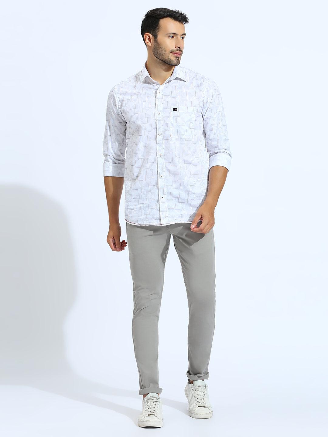 Gray Tapered Narrow Fit Chino Pants