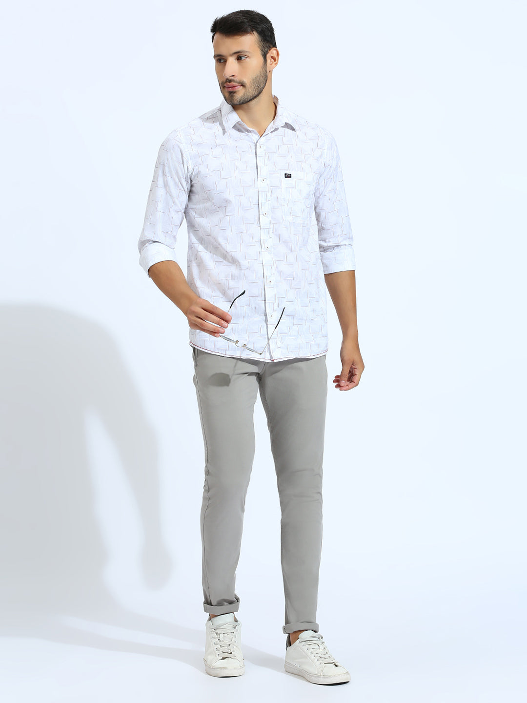 Gray Tapered Narrow Fit Trouser