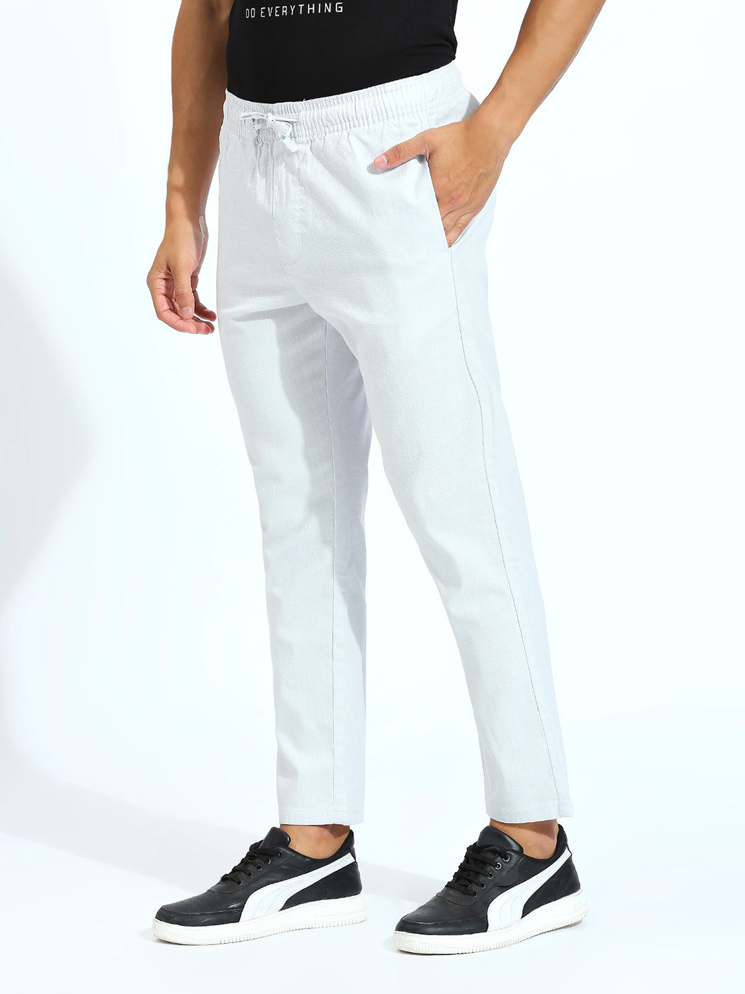 Light Grey Tapered Narrow Fit trouser pant