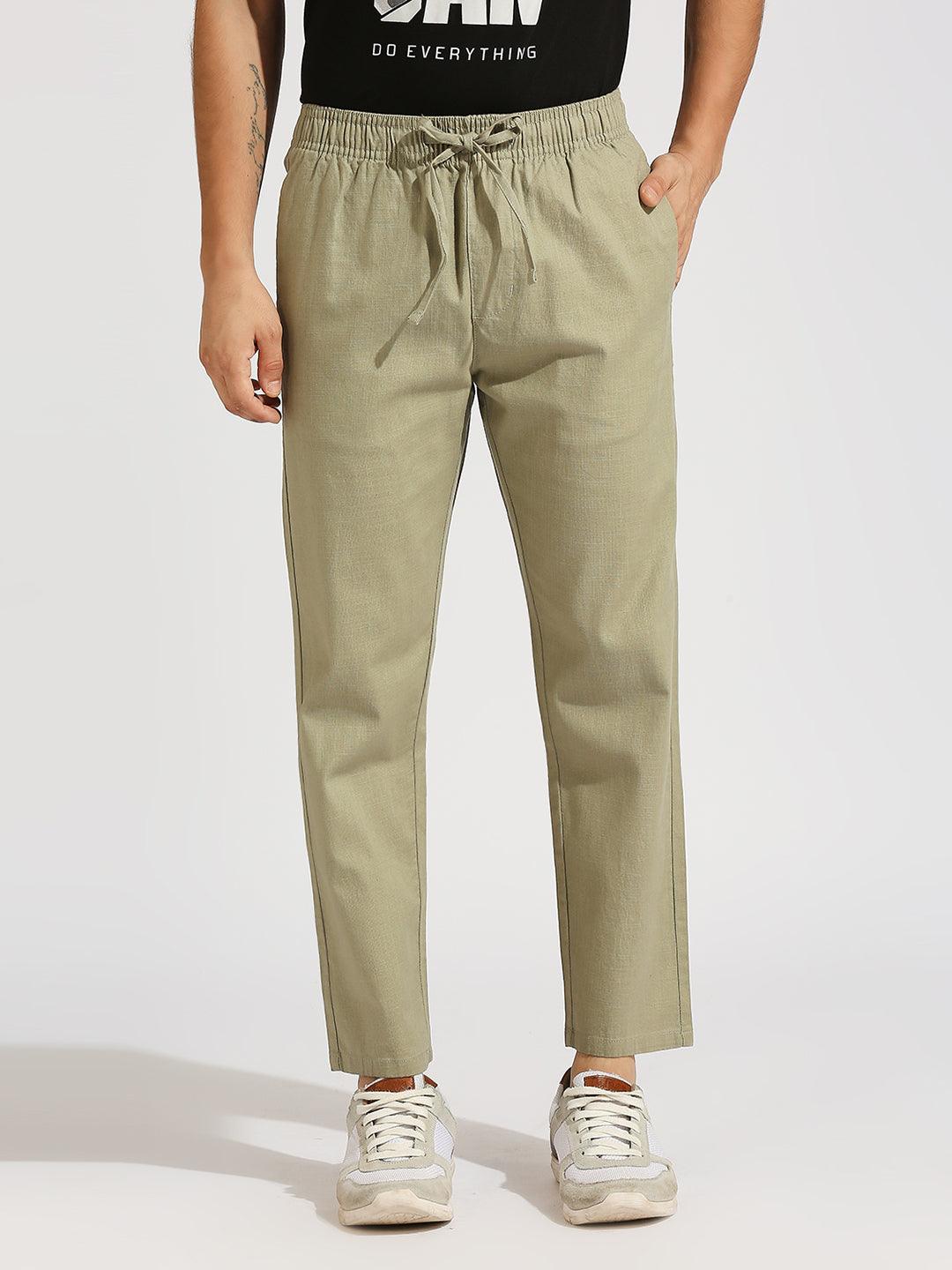 Khaki Green Tapered Fit All Day Pants