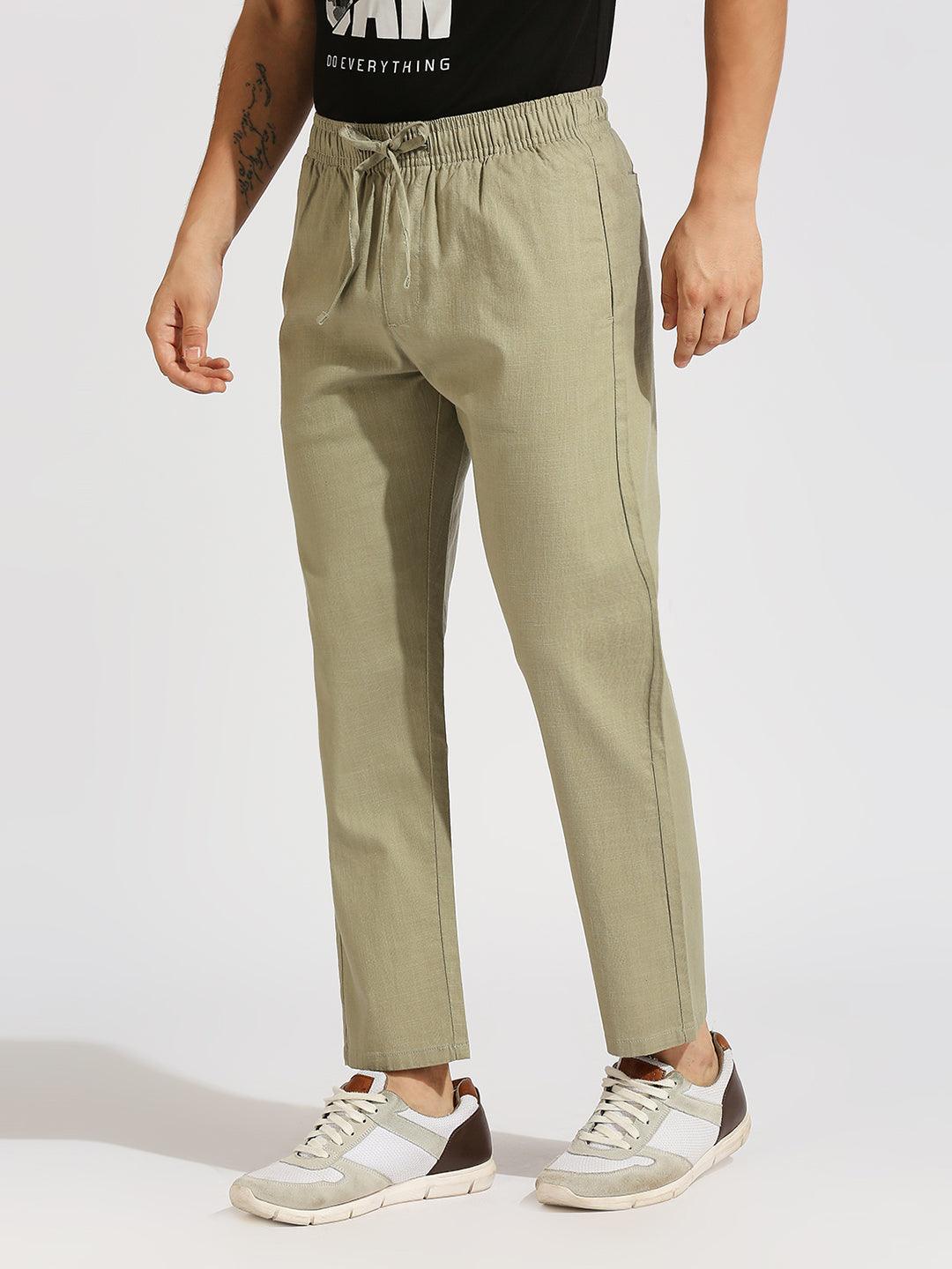 Khaki Green Tapered Fit All Day Pants