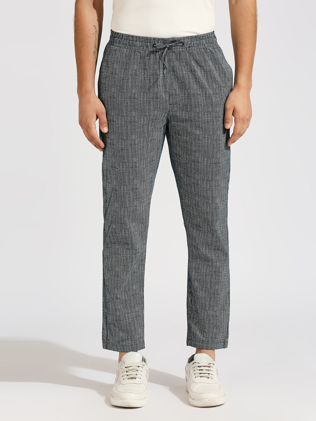 Navy Tapered Narrow Fit trouser pant