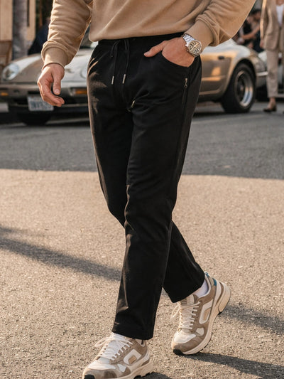 Wanderer Black Zip Pocket Joggers