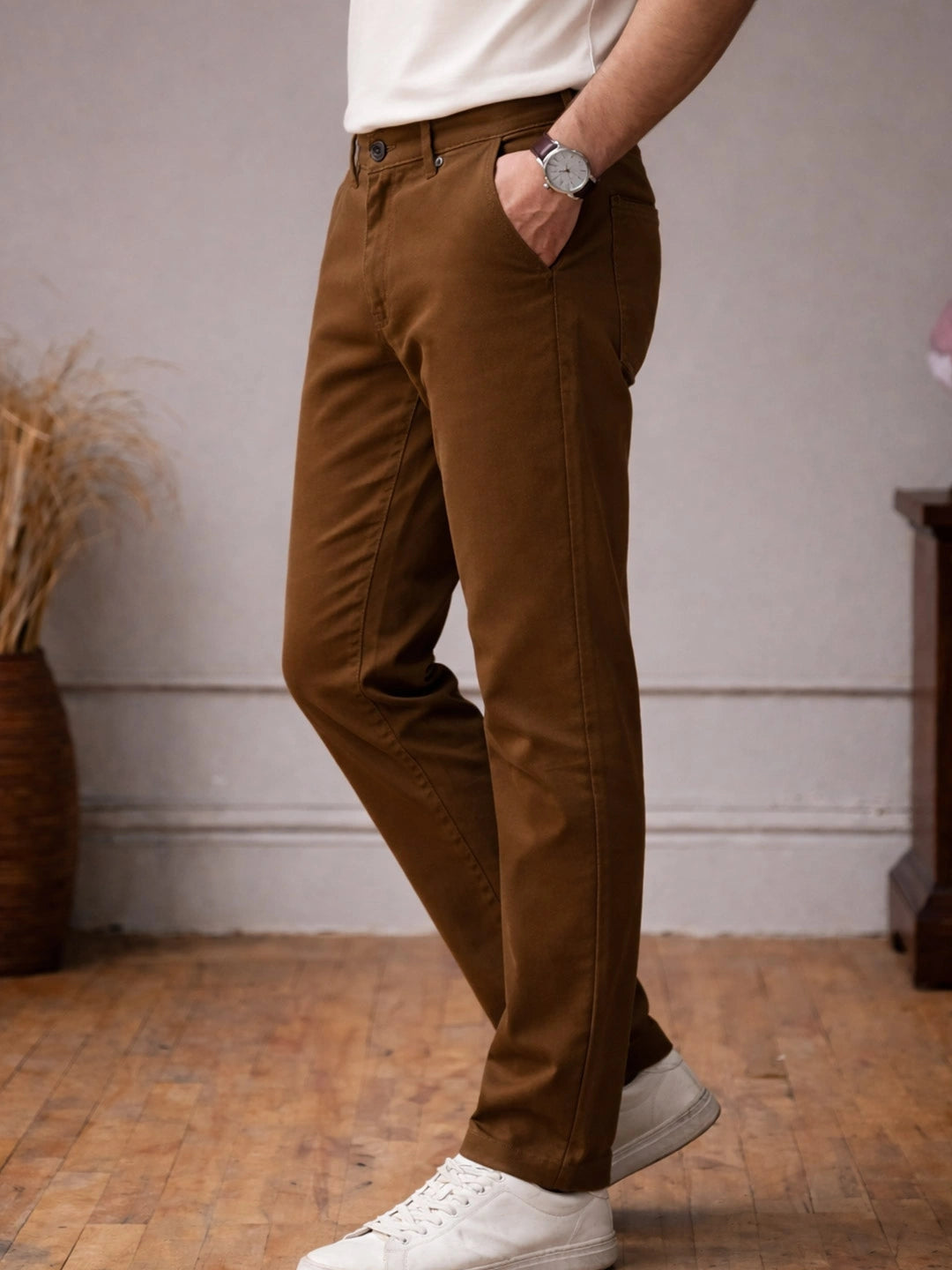 Stretchable Chocolate Brown Jeans
