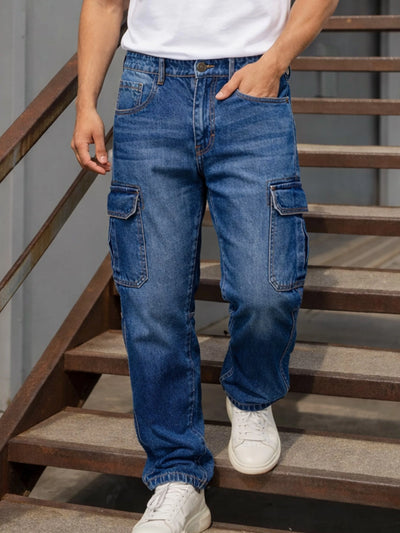 Street Blue Denim Cargo