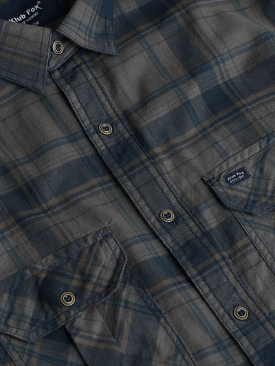 Dark Grey Checked Shirt