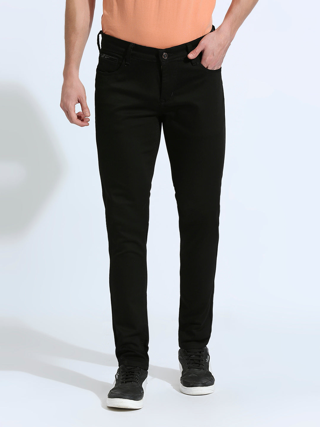 Black Raw Slim Fit Jeans