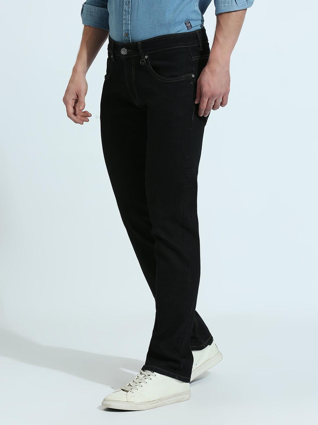 Minimal X Jet Black Straight Fit Jeans