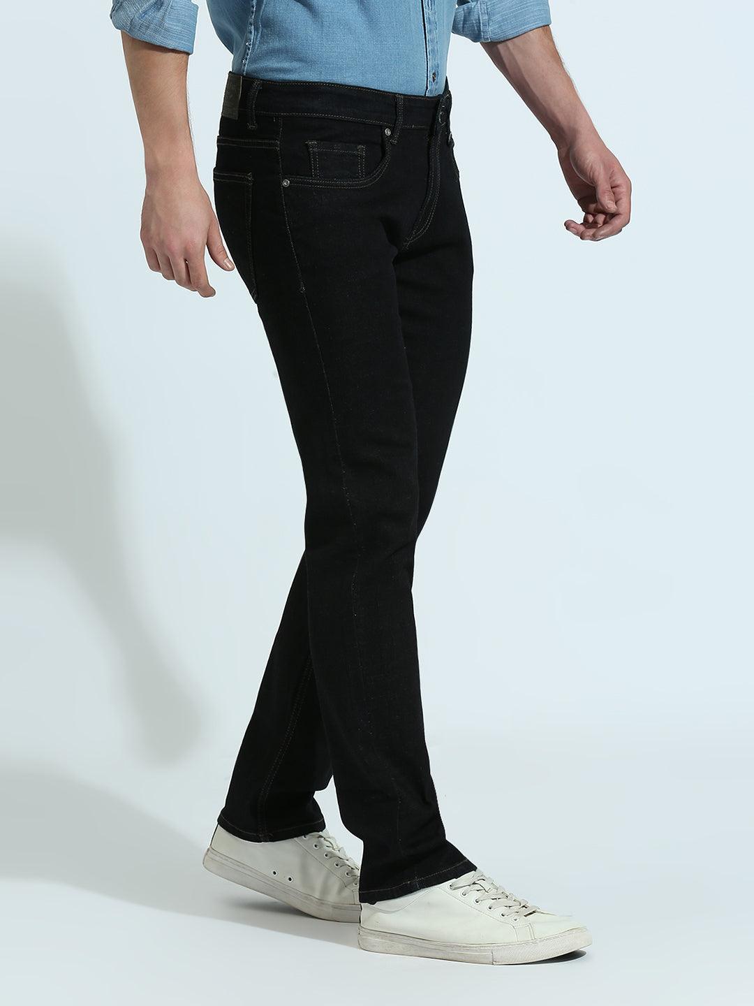 Minimal X Jet Black Straight Fit Jeans
