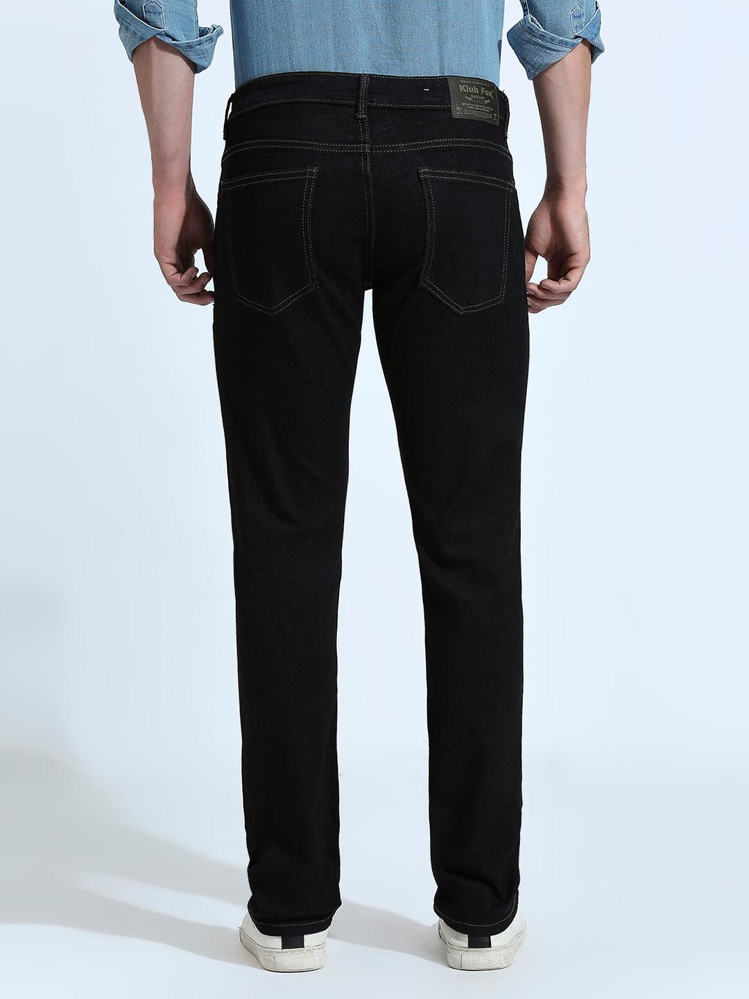Minimal X Jet Black Straight Fit Jeans