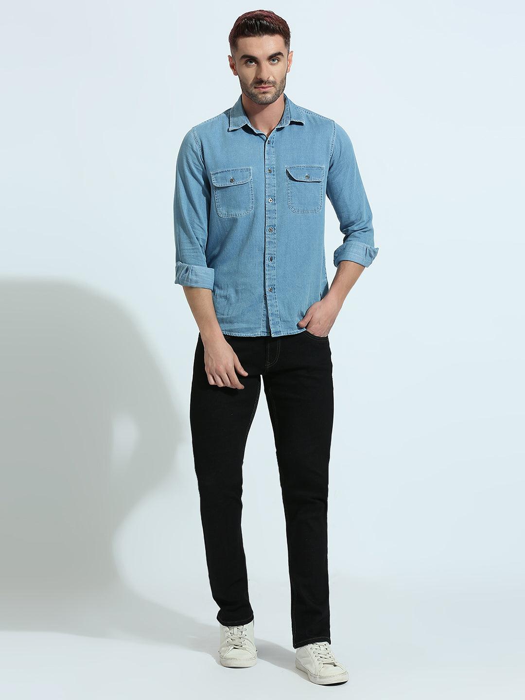 Minimal X Jet Black Straight Fit Jeans