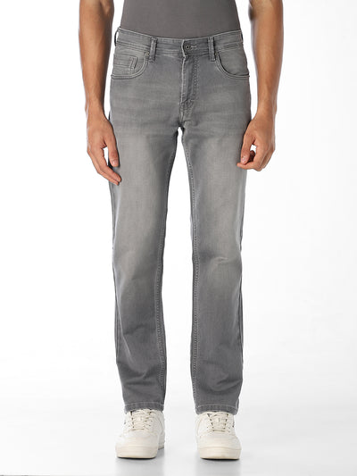 Grey Cloud Lycra Dobby Jeans