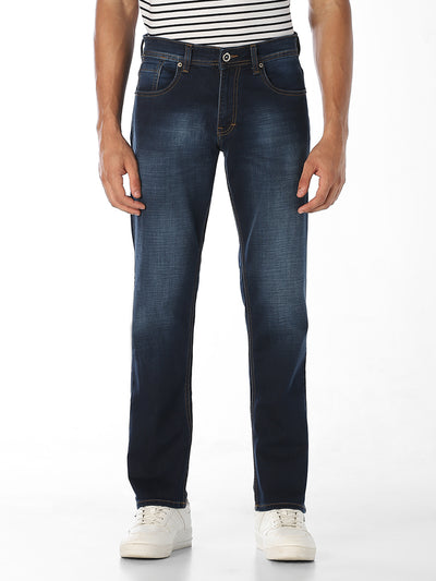 Indigo Dnx Lycra Dobby Jeans